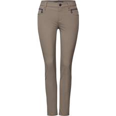 Street One Hosen Street One Hose mit Zipper Details - Dunkelbeige