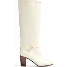 Valentino Garavani Botas altas Valentino Garavani Pattie Calfskin Boot 75mm - Ivory