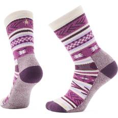 Hiking - Purple Socks Smartwool Everyday Cabin Games Crew Socks - Lila/Rosa