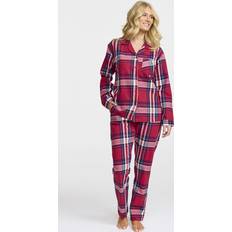 Röda Pyjamasar Damella Cotton Pyjamas - Röd