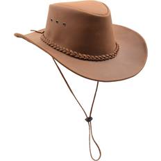 Leather Hats A1 Fashion Goods Leather Cowboy Aussie Australian Bush - Dalby Tan/Brown