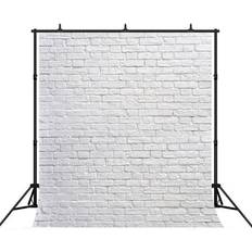 Conbicy JDQZM, 5x7ft White Brick Wall Backdrops Brick Floor Photo Studio Background for Photography