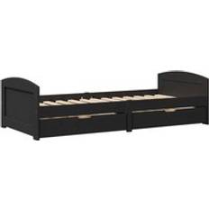 90 cm Senge vidaXL Daybed Med To Skuffer Uden Madras 90x200 cm