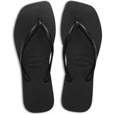 Havaianas Slim Square Flip Flop Sandals - Black