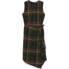 Polo Ralph Lauren Brown Dresses Polo Ralph Lauren Panelled Midi Dress - Wool/Polyamide/Green
