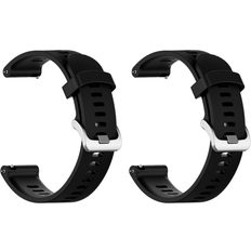 Garmin forerunner 245 black Silicone Strap for Garmin Forerunner 245/645,Black 2- Pack
