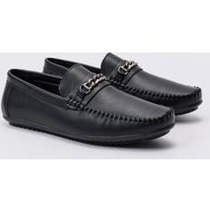 44 ½ Loaferit boohooMAN Mens PU-Loafer - Schwarz