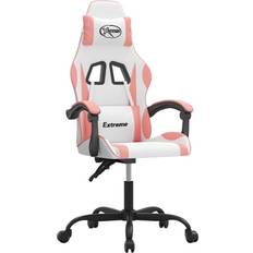 Roze - Volwassene Gamestoelen vidaXL Gaming-Stuhl Drehbar Weiß und Rosa Kunstleder