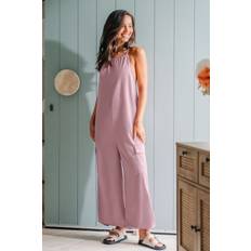 Purple Jumpsuits & Overalls Cupshe High Neck Sleeveless Loose Leg Jumpsuit - Purple