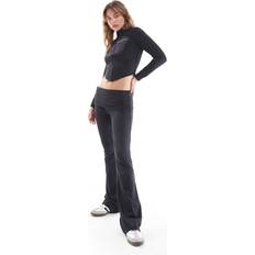 Juicy Couture Nainen Housut Juicy Couture Roll Down Flared Yoga Joggers - Black