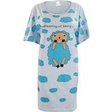 S Nightgowns True Face Comfy Night Shirt - Sky Lamb