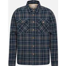 Fleece - Men Shirts Mountain warehouse Pinn Flannel Borg Lined Shirt - Blue