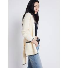 Beige Cardigans River Island Whipstitch Cardigan - Cream