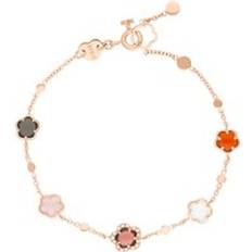 Multicolour Bracelets Diamond Flower Bracelet - Gold