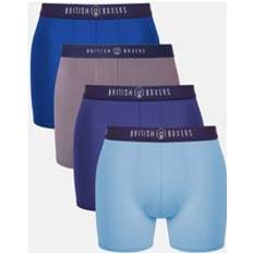 British Boxers Bamboo Trunks Pack of 4 - Dark Blue