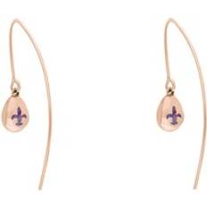 9 carati Orecchini C. W. Sellors Disc Drop Earrings - Rose Gold/Blue