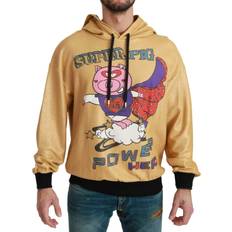 Dolce & Gabbana Gold Jumpers Dolce & Gabbana Super Pig Sweatshirt Gold