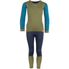 Grün Basisschicht Trollkids Kid's Merino II Baselayer Set - Grün/Blau