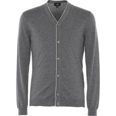 Cashmere - Men Cardigans Dunhill Man Cardigan - Grey/Wool/Cashmere/Mulberry Silk