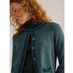 Donna - Turchese Cardigan White Stuff Charlotte Sparkle Cardi - Teal