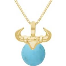 Oro Amuletos y Colgantes C. W. Sellors Taurus Bead Pendant - Yellow Gold