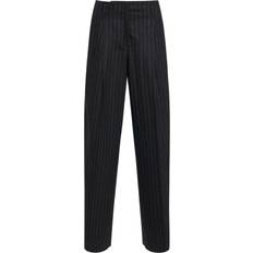 Donna - Multicolore Pantaloni GOLDEN GOOSE Journey Wide Leg Wool Blend Pants - Dark Grey