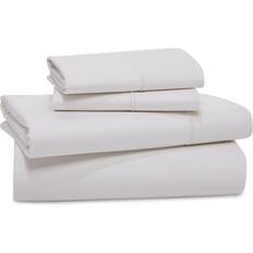 Supima Cotton Silk Flat King Bed Sheet White