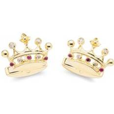 Yellow Cufflinks Cufflinks Crown - Yellow Gold Ruby/Diamond