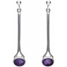 C. W. Sellors John Long Drop Earrings - Silver