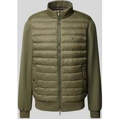 Tommy Hilfiger Green Jackets Tommy Hilfiger Steppjacke Mit Stehkragen Modell MIX MEDIA - Oliv