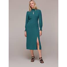 Blue - Midi Dress Dresses Whistles Star Check Print Midi Dress - Green/Multi