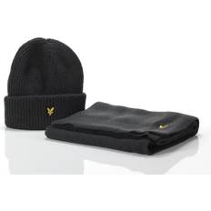 Lyle & Scott Beanies Lyle & Scott Lambswool Ribbed Beanie Mid Grey Marl