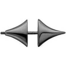 Rhodium Earrings Shaun Leane Rose Thorn Bar Earring - Silver/Black Rhodium