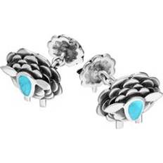 Cufflinks C. W. Sellors Sterling Silver Turquoise Sheep Chain Link Cufflinks