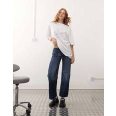 Anti Low Jeans Med Styva - Mörkblå