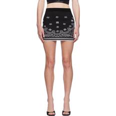 Amiri Skirts Amiri Black Bandana Miniskirt - Black