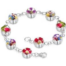 Viola Bracciali Mixed Flower Round Bracelet - Shrieking Violet