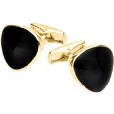 Oro Gemelos de puño C. W. Sellors Whitby Jet Curved Triangle Cufflinks - Yellow Gold