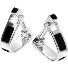 Cufflinks C. W. Sellors Sterling Silver Whitby Jet Cufflinks - Silver