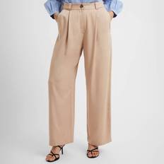 Great Plains Luxe Twill Wide Leg Trousers - Grey