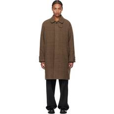 Checkered - Wool Coats Brown Accession Coat - Brown