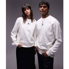 Lacoste Vita Tröjor Lacoste Sweatshirt Med Logga Framtill-Vit/a