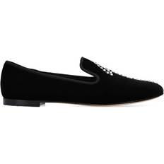 Giuseppe Zanotti Low Shoes Giuseppe Zanotti G-Dalila Crystal Rhinestone Velvet Loafers