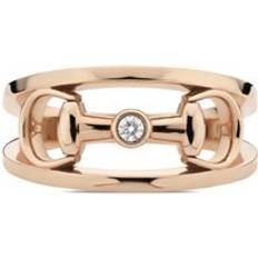 Gucci Transparent Rings Gucci Horsebit 18ct Rose Gold Diamond Ring - Gold/Rose Gold