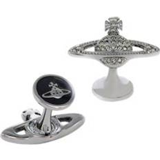 Vivienne Westwood Men Jewellery Vivienne Westwood Mini Bas Relief Cufflinks - Black Metal/Black