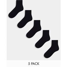 Fleece Underkläder ASOS DESIGN Ankelstrumpor I Frotté Med Häl - Svart
