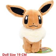 Maxpower (Sit Eevee) New Plush Toy Cartoon Anime Figure Eevee Jolteon Sylveon Evolution Vaporeon Plush Stuffed Doll Model Kids Birthday GiftsStuffed Animals