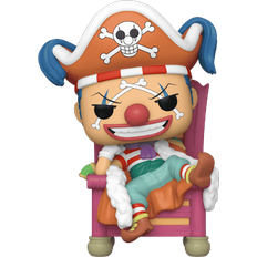 Plastic Figurines Funko POP! DELUXE Buggy The Clown On Throne One Piece