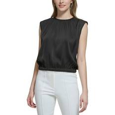 Blouses Calvin Klein Womens Shoulder Pads Blouse - Polyester