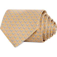 Jaune Cravates Ferragamo Silk Classic Gancini Link Tie - Yellow